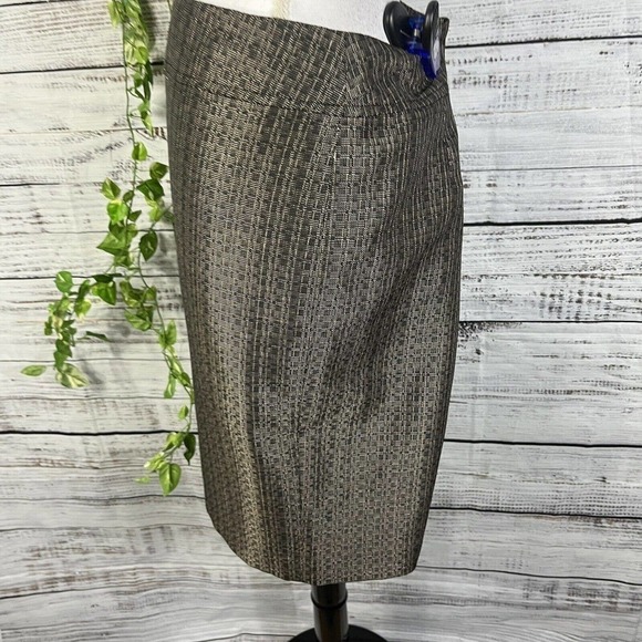 Jones Studio Skirt size 8 Gold Copper Tweed Pencil Knee Career Professional Slim - Picture 8 of 10